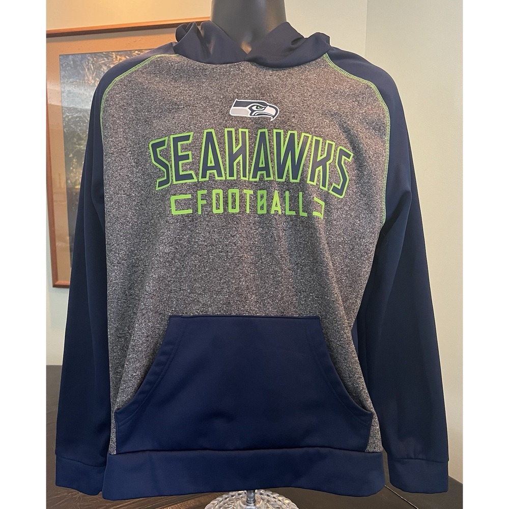 Seattle Seahawks Hoodie Mens L NFL Fanatics Football Logo Pullover Large